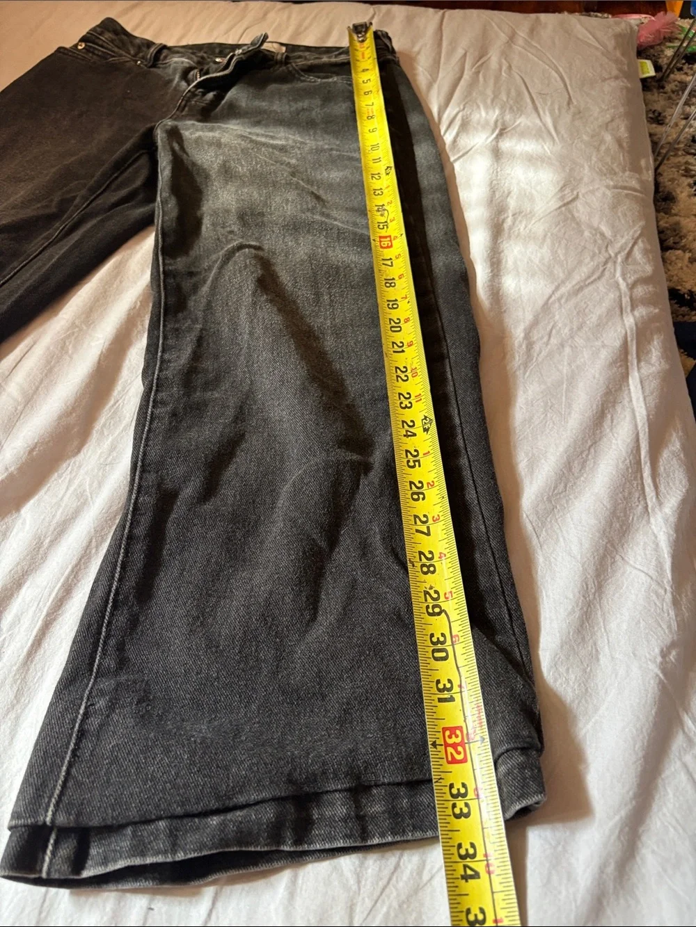 PacSun Black Wide-Leg Washed Jeans